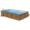 SUNBAY Gre Piscine bois Evora 6,20 x 4,20 x 1,33 m - Gré