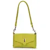 LANCASTER Sac à épaule bandoulière vert clair en cuir pour femme - Foulonne Double Crossbody Bag Celeri - In - Ecru 217255