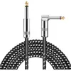 3 meter instrumentkabel, TS 6.35 mm, gitaar- en basgitarenkabel, recht...