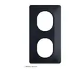 Schneider Ovalis - Plaque de finition - 2 postes Vertical - entraxe 71mm - Anthracite