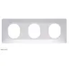 Schneider Plaque de finition triple Schneider Electric Ovalis blanc