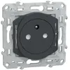Prise affleurante 2P+T 16A bornes auto - anthracite - Ovalis - Schneid...