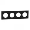Schneider Plaque de finition 4 postes noir onyx - Odace II SCHNEIDER