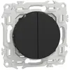 Schneider Double va-et-vient ou poussoir à levier 10AX - noir onyx - O...