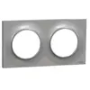 SCHNEIDER ELECTRIC Plaque de finition 2 postes Odace Styl aluminium