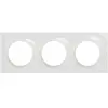Schneider Plaque de finition ODACE Styl 3 postes - Blanc