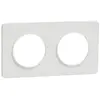 Schneider Electric S520804 Plaque 2 postes Odace Touch Liseré blanc