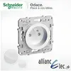 Schneider Prise 2 PH+T - bornes à vis - blanc - Odace SCHNEIDER