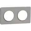 Plaque ODACE Touch Alu 2 postes horizontal/vertical entraxe 71 mm - SC...