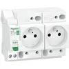 combiné disjoncteur + 2 prises courant schneider 1P+N 16A courbe C emb...