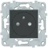 Schneider Prise simple 2P+T affleurante 16A connexion rapide anthracite Unica