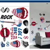 Planche de stickers muraux États-Unis