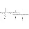 Sticker mural clé du bonheur