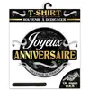 Tee Shirt - JOYEUX ANNIVERSAIRE - Homme - Coton - Manches courtes - Col arrondi