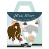 Maildor AF029C - Valisette Stick'story - 2 DÉCORS 42x14 cm + 4 planches de GOMMETTES repositionnables - PREHISTOIRE (48 stickers)