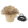 Decopatch Décopatch HD075C - Une Lampe à personnaliser - Support lotus en papier mâché à décorer - Branchement électrique inclus - Dimensions : 26x26x20cm