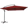 Happy Garden Parasol Déporté Molokai Carré 2,7x2,7m Rouge