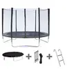 Pack Premium Trampoline 245cm Réversible Gris / Rose Canberra + Filet...