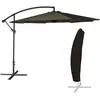 Happy Garden Parasol Déporté Oahu Rond 3m De Diamètre Gris + Housse