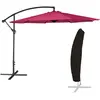 Happy Garden Parasol Déporté Oahu Rond 3m De Diamètre Fuchsia + Housse