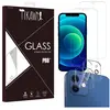 Tikawi x4 Verre trempé Iphone 12 (6.1') [2 Ecran + 2 Caméra] Haute rés...
