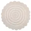 Nattiot Tapis lavable rond Alma crochet écru lavable en machine (120 cm)
