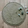 Nattiot Tapis rond Perla Olive (110 cm)