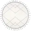 Nattiot Tapis lavable rond Côme écru et gris (120 cm)