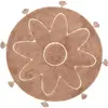 Tapis rond Yva fleur rose (110 cm)