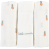 Lot de 3 langes bébé coton bio* Ananas