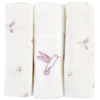 Lot de 3 langes bébé coton bio* Colibri