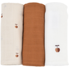 LITTLE CREVETTE Lot de 3 langes bébé coton bio* Pom Pouce