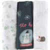 LITTLE CREVETTE Lot de 3 langes bébé coton bio* Noël Magique