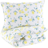 LITTLE CREVETTE Parure de lit bébé taie et housse de couette 100x140 cm gaze de coton Limonade