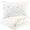 LITTLE CREVETTE Parure de lit bébé taie et housse de couette 100x140 cm gaze de coton Malo