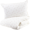 LITTLE CREVETTE Parure de lit bébé taie et housse de couette 100x140 cm gaze de coton Cerise