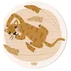 Tapis rond Tigre Dormeur