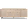 TIVAT - Buffet avec tiroirs et placards cannage 180cm