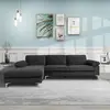 Concept-Usine Galway - Canapé D'angle Gauche 4-5 Places Velours Gris