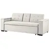 Concept-Usine Canapé Convertible 3 Places En Tissu Beige Noho
