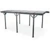 SWEEEK Carport de 15m² en aluminium anthracite et polycarbonate - Le Mans 5x3m - abri de voiture 500 x 300 x 220 cm