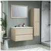 Timber Houtset, badkamer set 80, ijdelheid+bassin+spiegel en kolom