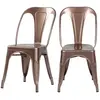 Lot de 2 chaises en métal cuivre - Indus - Maison Pavane