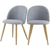 Chaise Cozy - RENDEZ VOUS DECO - Gris Clair - Lot de 2 - Design Scandi...