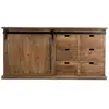 Buffet Sari - RENDEZ VOUS DECO - 6 tiroirs et porte coulissante - Bois...
