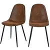 RENDEZ VOUS DECO Chaise Malrik marron vieilli (lot de 2)