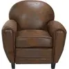Fauteuil Club Marron Vieilli - RENDEZ VOUS DECO - Vintage - Cuir - Mic...