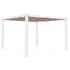 SWEEEK Toile de toit taupe pour tonnelle 3x4m Condate - toile de rechange pergola, toile de remplacement