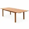 SWEEEK Table de jardin extensible bois d'eucalyptus 8-10 places Almeria