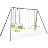 SWEEEK Swing set 6 plaatsen, 2 singel schommels, 1 face-to-face schommel en